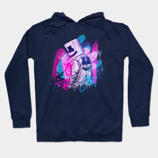 Marshmello Graffiti neon party Hoodie